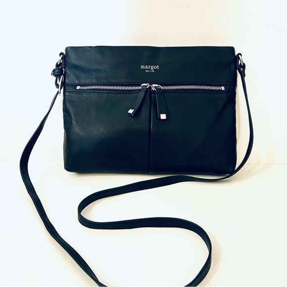 Like New Margot Black Leather Crossbody used a few times. Perfect size & cond. - Picture 1 of 10